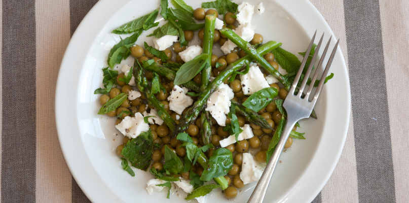 asperges petits pois feta canva
